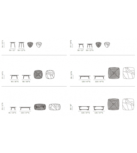 Fiorile Poltrona Frau Couchtisch