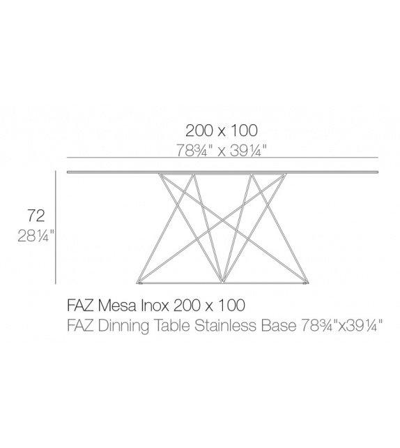 Faz Table Inox Vondom