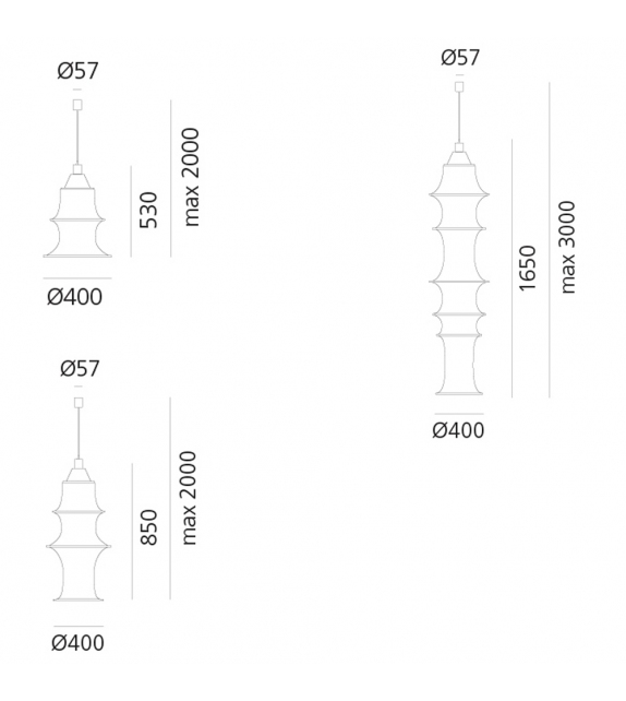 Falkland Artemide Suspension Lamp
