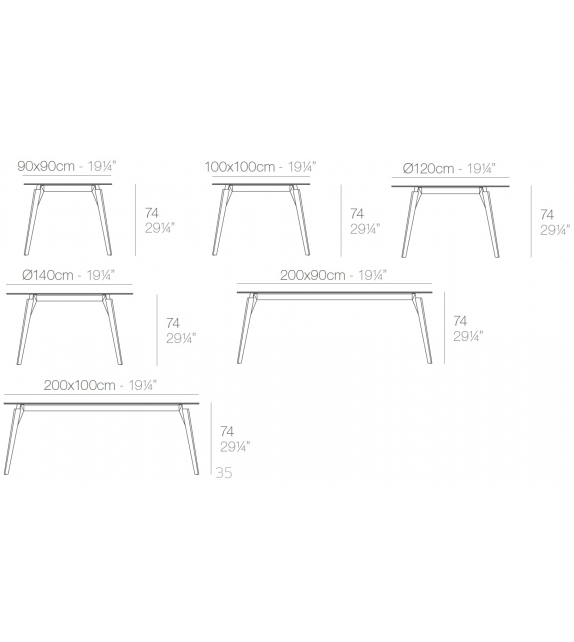 Faz Wood Table Vondom