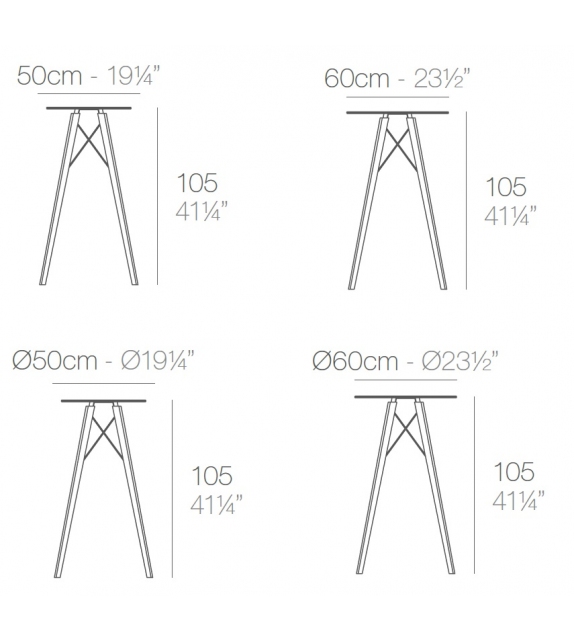 Faz Wood Vondom High Table