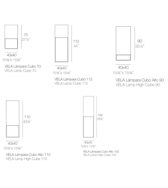 Vela Cube Lamp Vondom