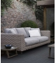 Ray Outdoor Natural B&B Italia Outdoor Sofa mit Holzsockel