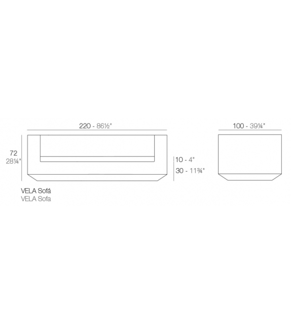 Vela Sofa Modulo derecho Chaise Longue Vondom
