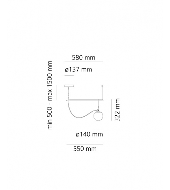 NH S1 14 Artemide Lampada a Sospensione