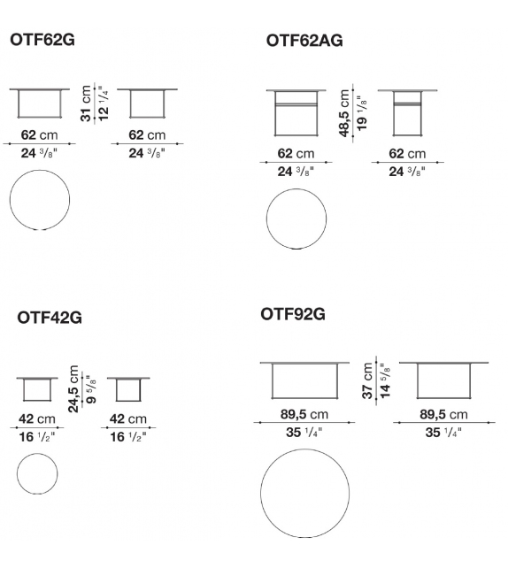 Fat-Fat B&B Italia Outdoor Mesita con Tablero en Gres