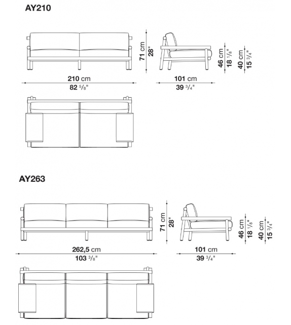 Ayana B&B Italia Outdoor Sofá