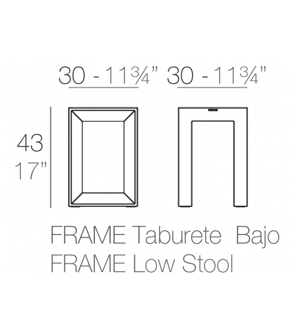 Frame Low Stool Vondom
