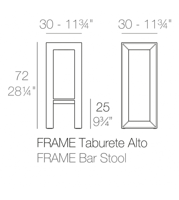 Frame Tabouret Vondom