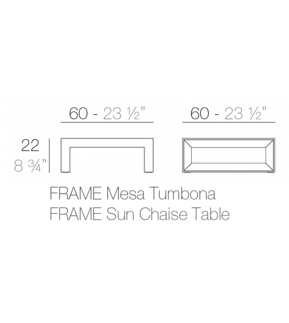 Vela Table Basse Pour Méridienne Vondom