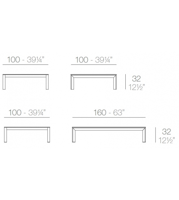 Frame Aluminium Vondom Coffee Table