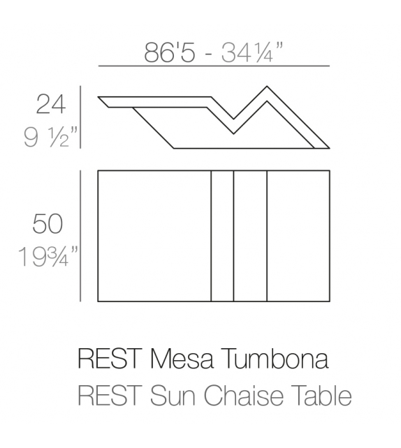 Rest Table Basse pour Bain de Soleil Vondom