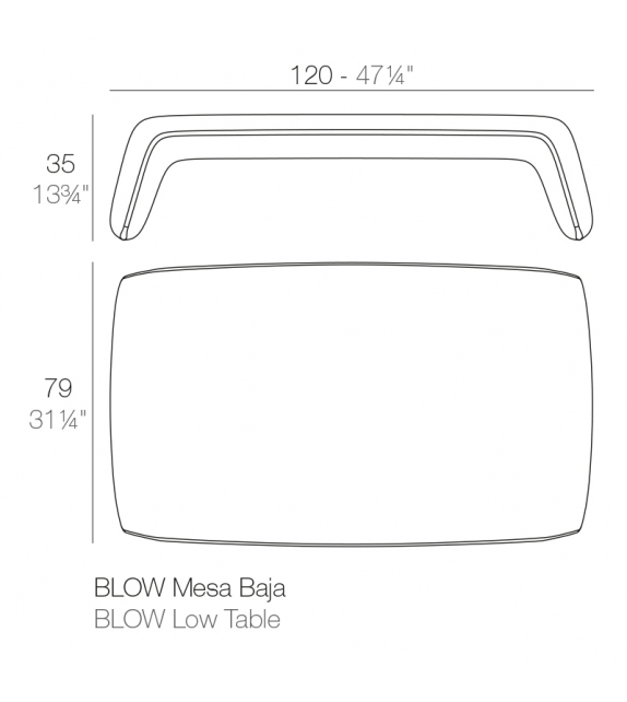Blow Vondom Coffee Table with Light