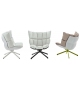Husk B&B Italia Armchair with Aluminium Base