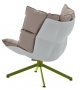 Husk B&B Italia Armchair with Aluminium Base