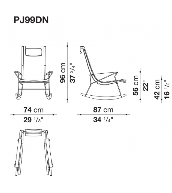 J.J. B&B Italia Fauteuil à Bascule