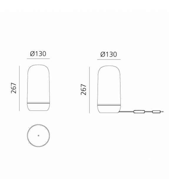 Gople Portable Artemide Table Lamp