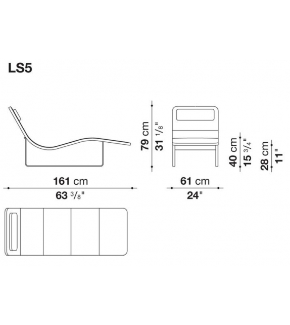 B&B Italia Landscape Chaise Longue
