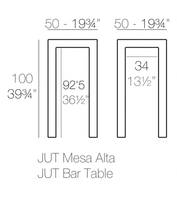 Jut Hoher Tisch Vondom