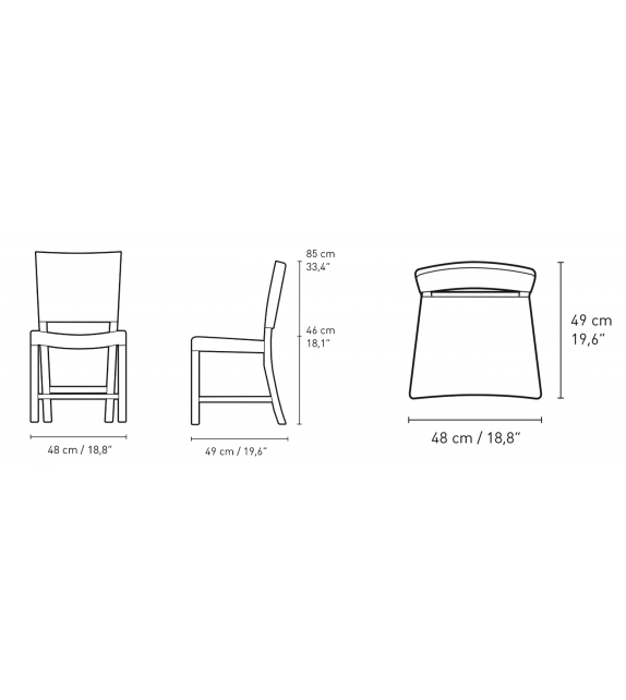 KK39490 The Red Chair Small Carl Hansen & Søn Chair