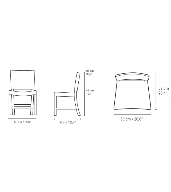 KK47510 The Red Chair Medium Carl Hansen & Søn Stuhl