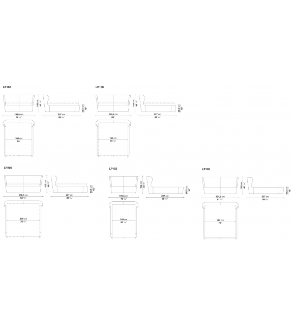 Papilio Bett B&B Italia