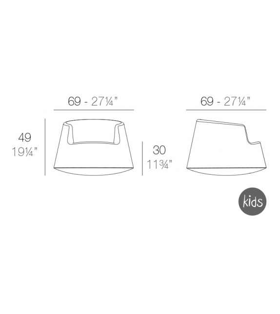 Roulette Kids Fauteuil à Bascule Vondom
