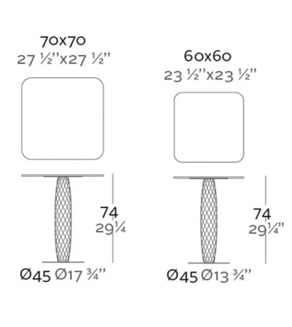 Vases Table Carrée Vondom