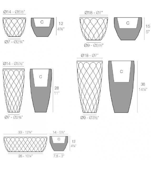 Vases Nano Vase Vondom