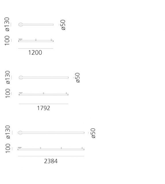 Alphabet of light Artemide Lámpara Empotrada
