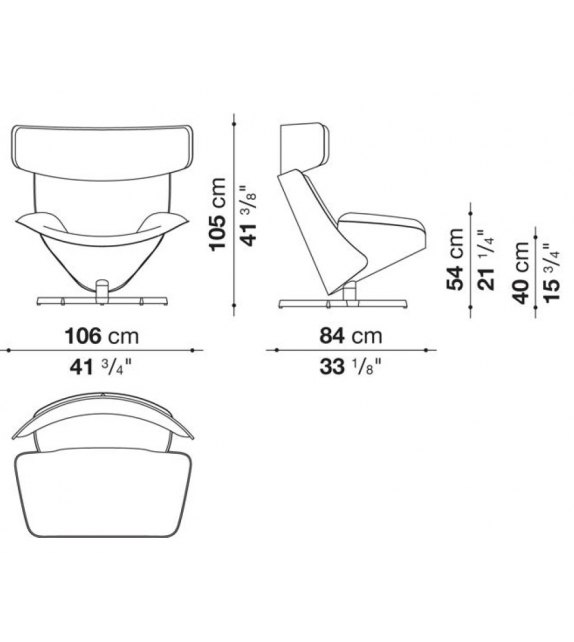 Almora B&B Italia Fauteuil