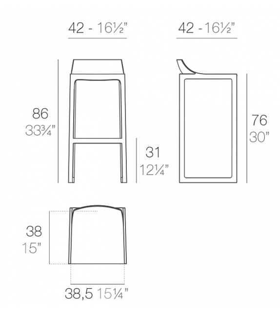 Wall Street Vondom Stool