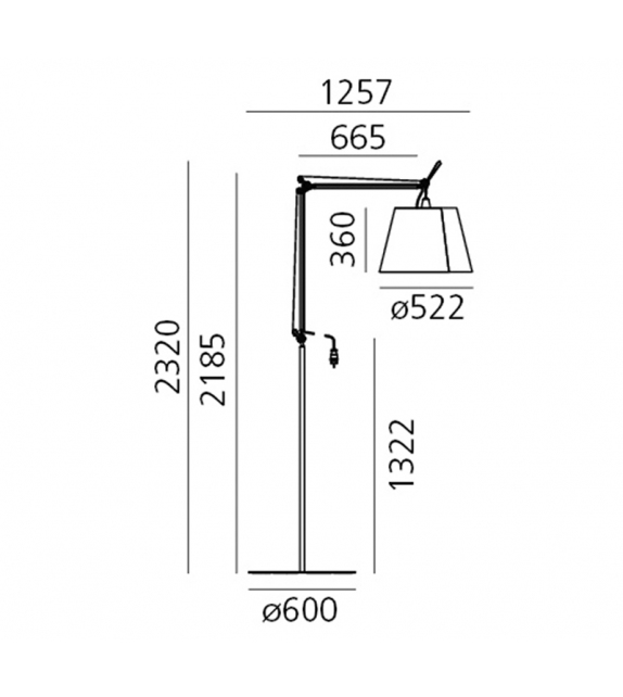 Tolome Paralume Outdoor Floor Lamp Artemide