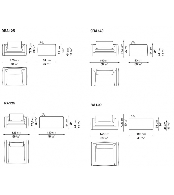 Richard B&B Italia Fauteuil