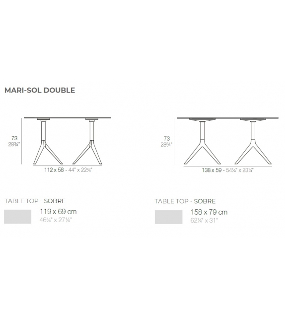 Mari-sol Vondom Table with Double Base
