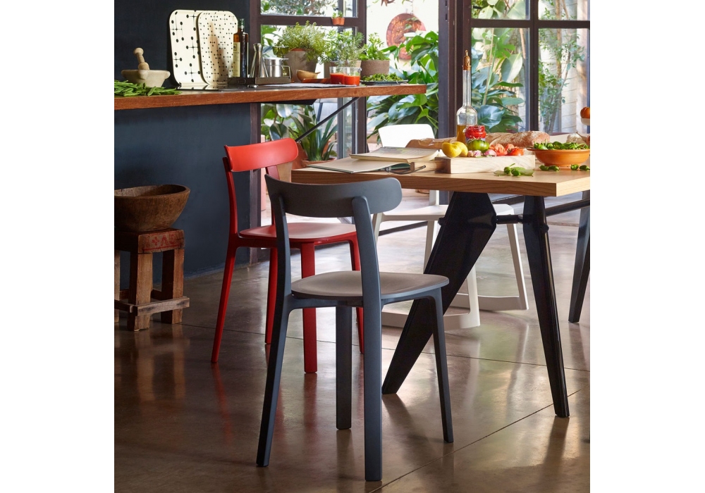 Listo para entregar All Plastic Chair Vitra Silla Milia Shop