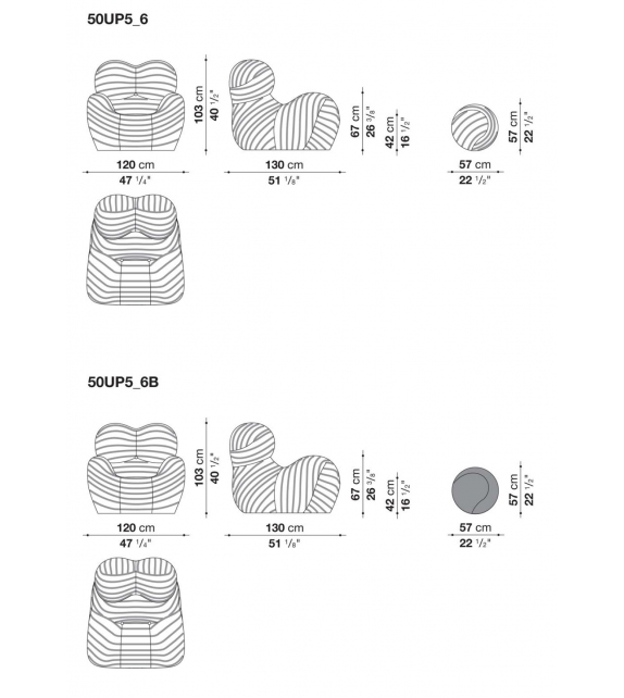 Serie Up 50 B&B Italia Sessel