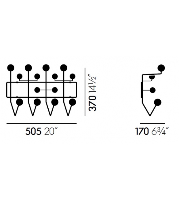 Prêt pour l'expédition - Hang It All Vitra Portemanteau