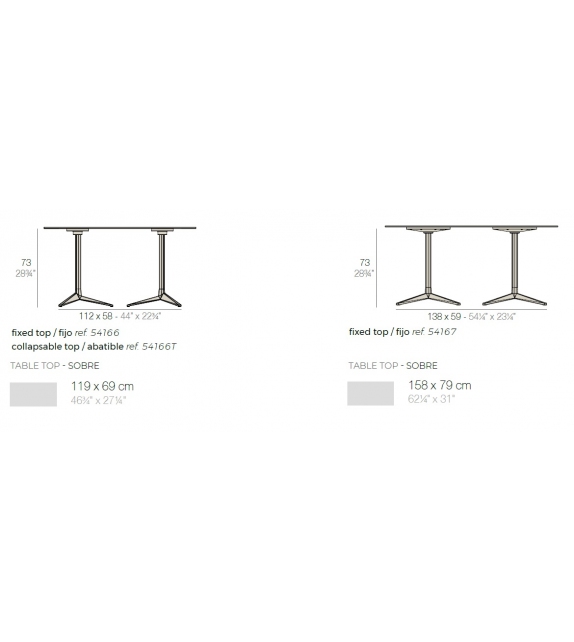 Faz Vondom Table with Double Base Milia Shop