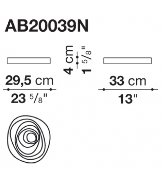 Vertigo Round B&B Italia Tablett