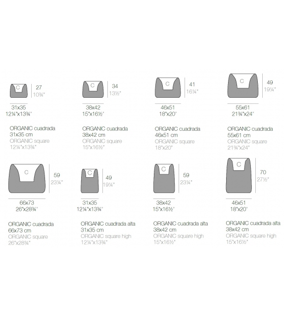 Organic Cuadrada Vondom Planter