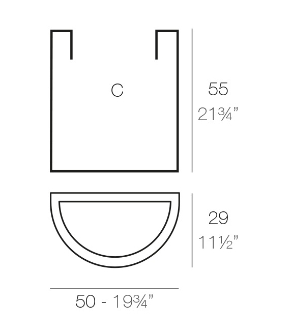 Medio Cilindro Vondom Vaso