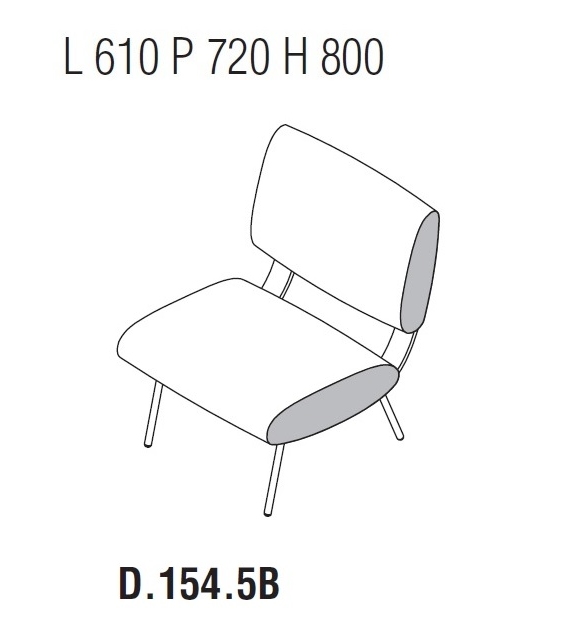 Round D.154.5 Molteni & C Sessel