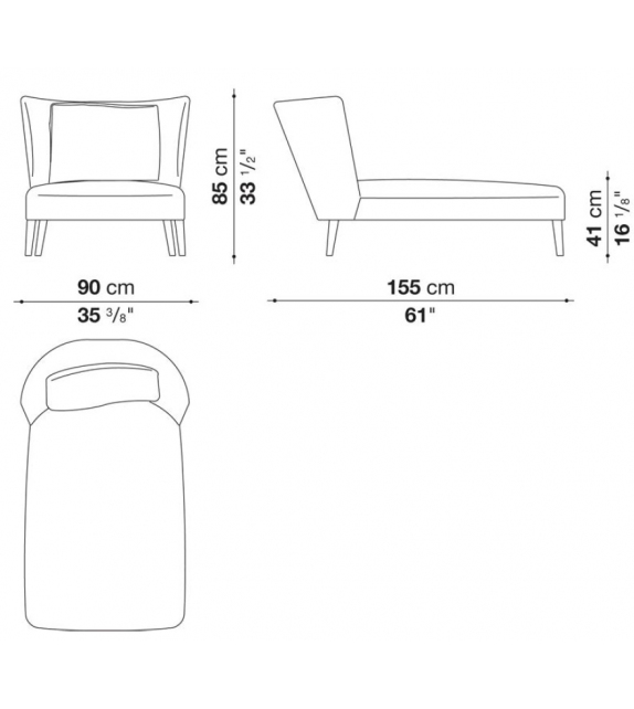 Maxalto Febo Chaise Longue