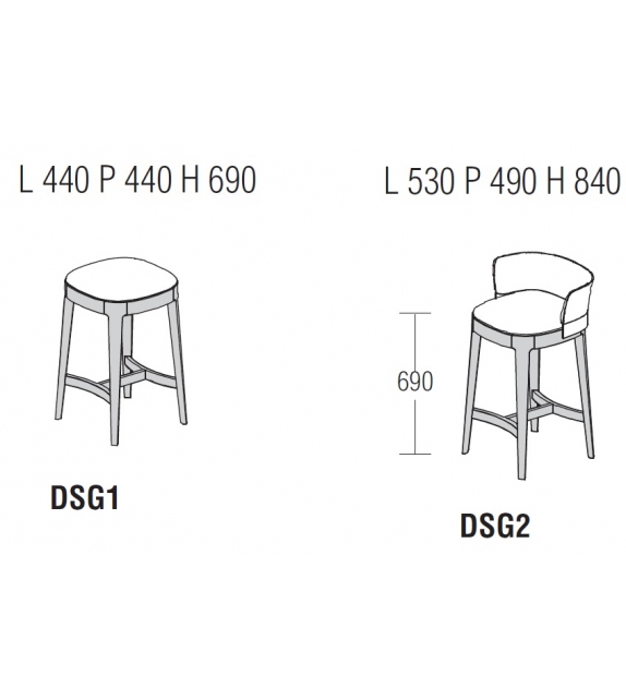 Devon Molteni & C Tabouret
