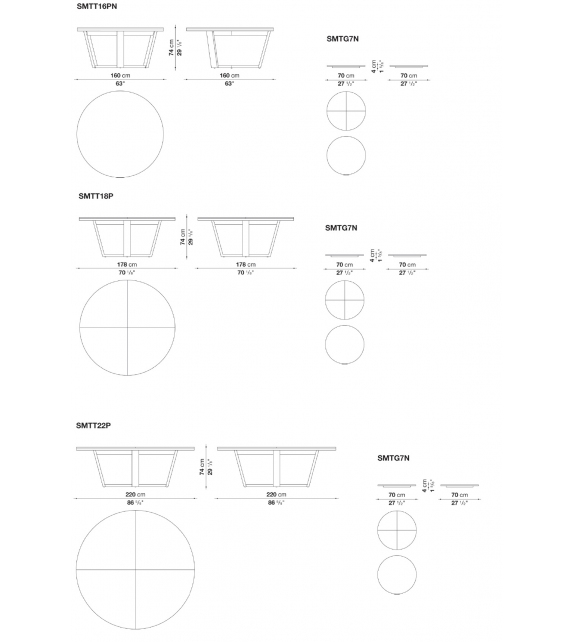 Xilos Maxalto Table avec Plateau en Marbre