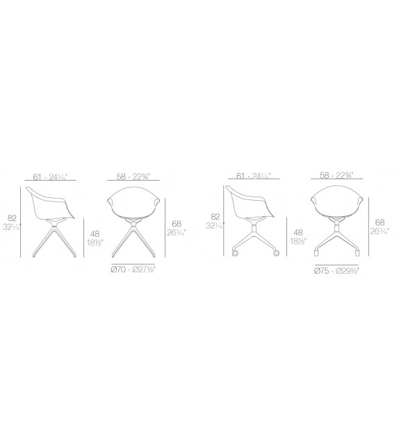 Incasso Vondom Fauteuil Pivotant