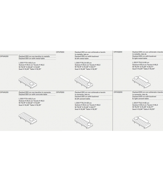 Daybed con Mesa Auxiliar Five to Nine Tacchini