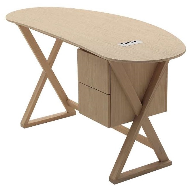 Sidus Writing Desk With Curved Top Maxalto - Miliashop