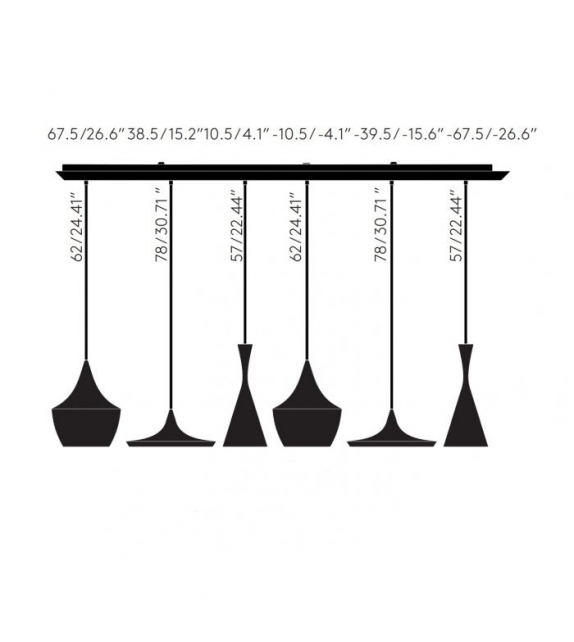 Beat Range Linear Tom Dixon Leuchter